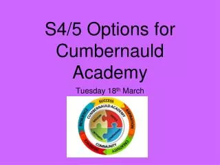 S4/5 Options for Cumbernauld Academy