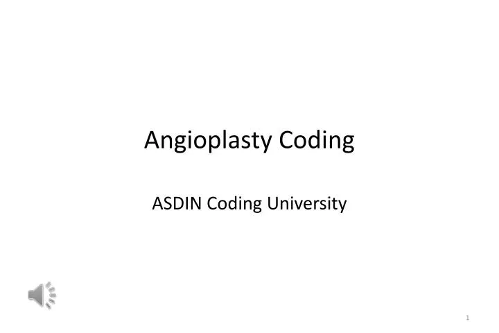 angioplasty coding