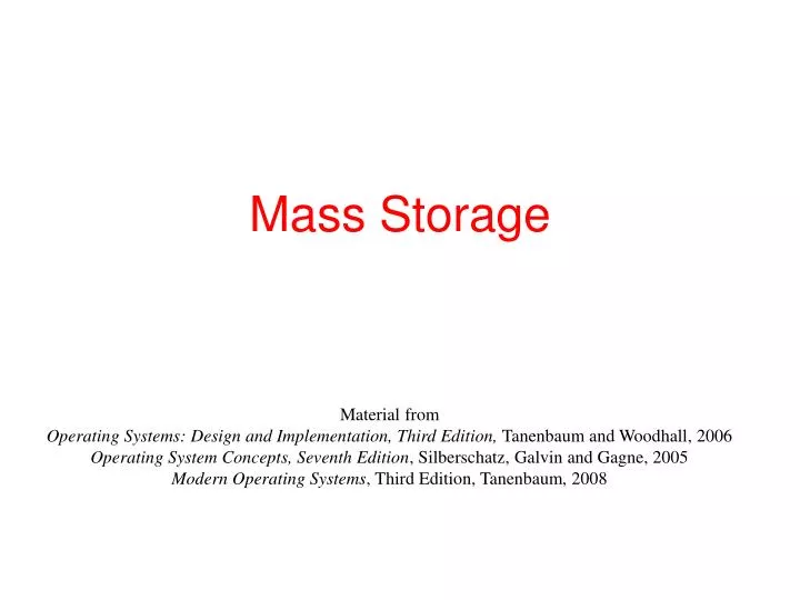 mass storage