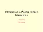 Introduction to Plasma-Surface Interactions - slide 1
