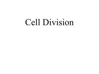 Cell Division