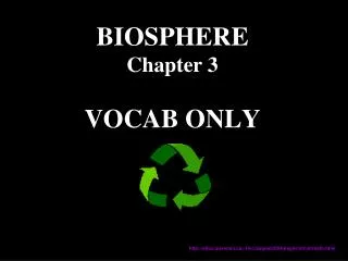 BIOSPHERE Chapter 3 VOCAB ONLY