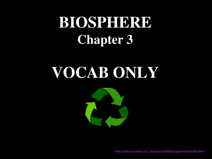 biosphere chapter 3 vocab only