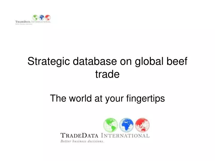 strategic database on global beef trade