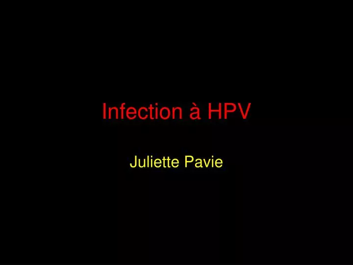 infection hpv