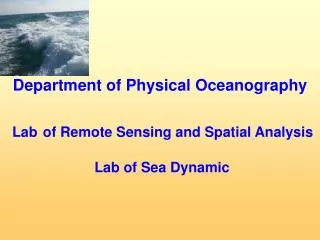 Lab of Remote Sensing and Spatial Analysis