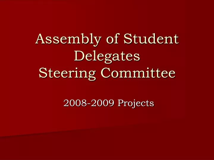 assembly of student delegates steering committee