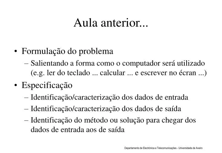 aula anterior