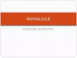 rahvaluule
