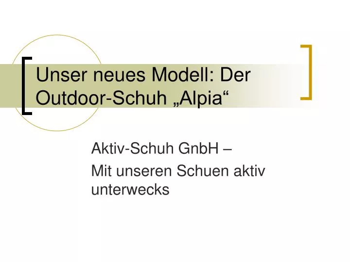 unser neues modell der outdoor schuh alpia
