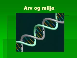 arv og milj