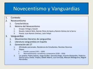 novecentismo y vanguardias
