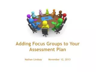 Adding Focus Groups to Your Assessment Plan Nathan Lindsay November 12, 2013