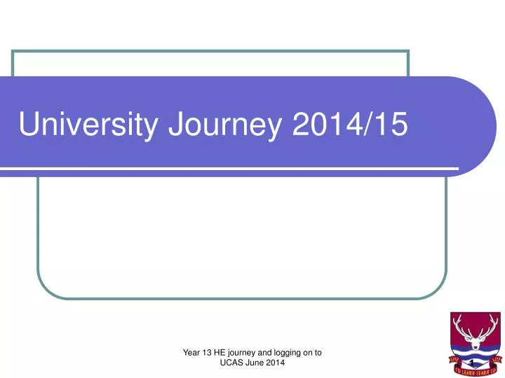 university journey 2014 15