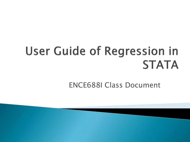 user guide of regression in stata