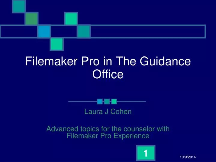 filemaker pro in the guidance office