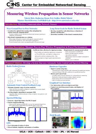 Measuring Wireless Propagation in Sensor Networks