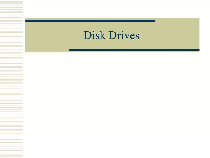 disk drives