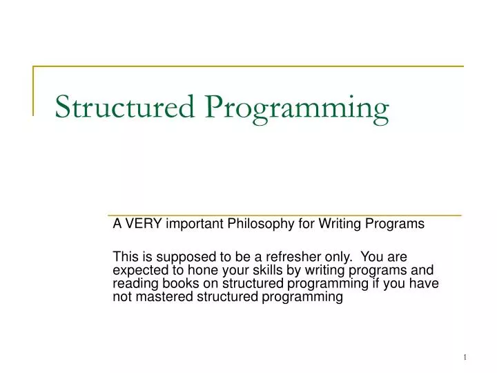 structured programming