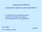 Waarom Ascal 300 mg in de eerste 2 weken na een herseninfarct ? - slide 1