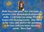 Phonological Awareness Practice - slide 1