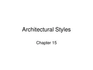 Architectural Styles