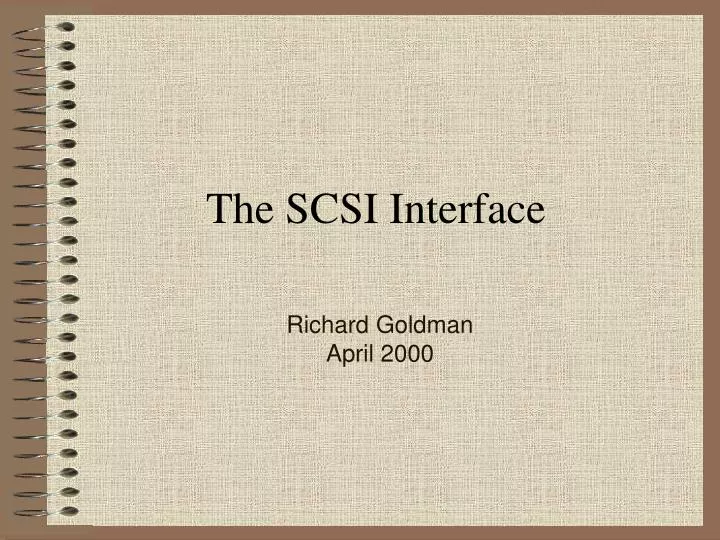 the scsi interface