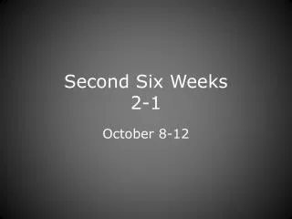 Second Six Weeks 2-1