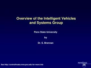 Overview of the Intelligent Vehicles and Systems Group