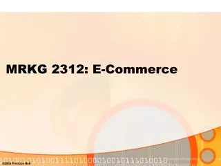 MRKG 2312: E-Commerce