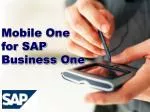 Mobile One for SAP Business One
