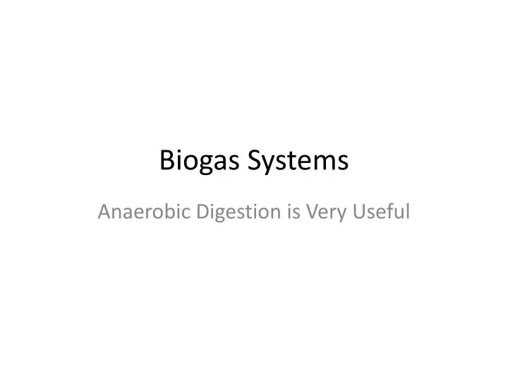biogas systems