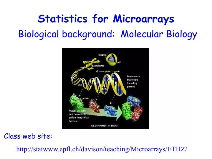 statistics for microarrays