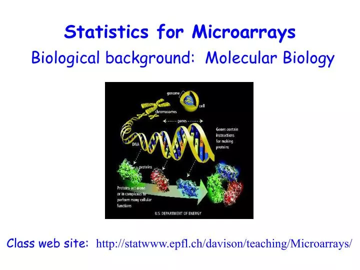 statistics for microarrays