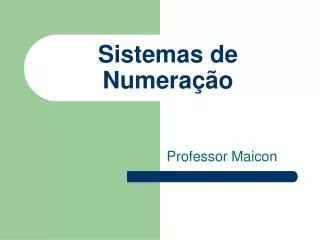 sistemas de numera o