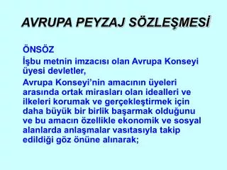 avrupa peyzaj s zle mes