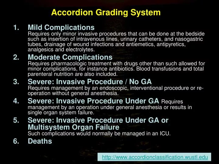 accordion grading system