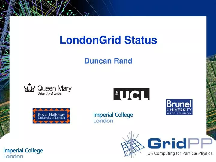 londongrid status duncan rand