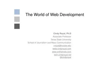 The World of Web Development