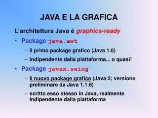 java e la grafica