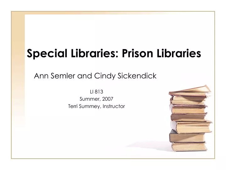 special libraries prison libraries