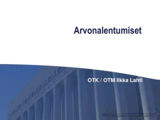 arvonalentumiset