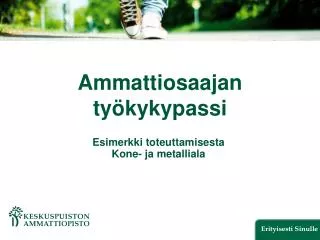 Ammattiosaajan työkykypassi