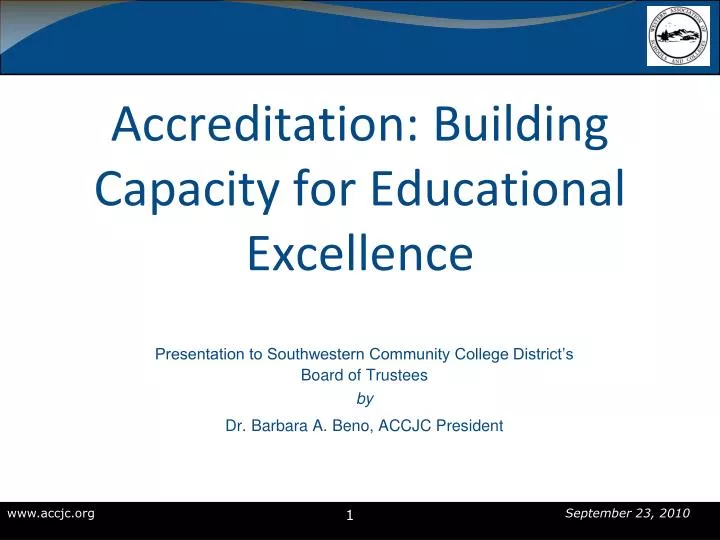 accreditation building capacity for educational excellence
