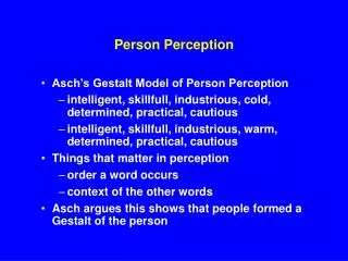 Person Perception
