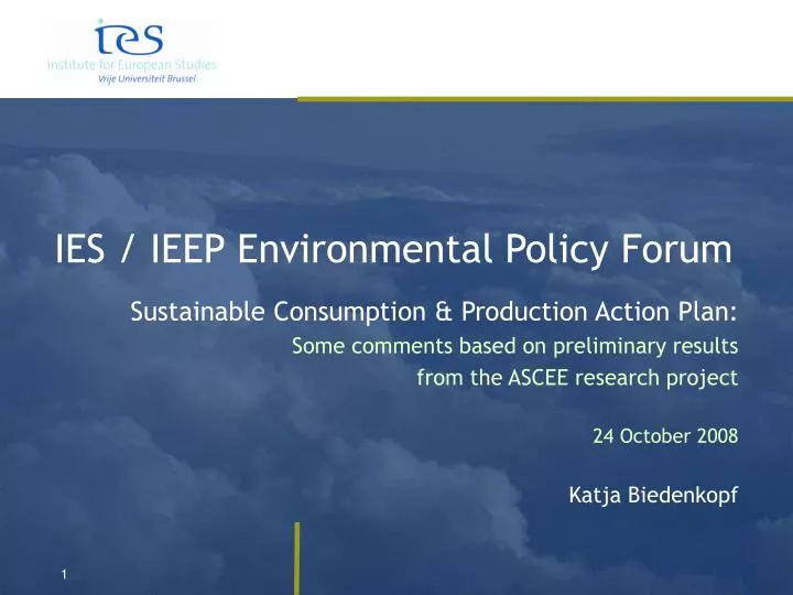 ies ieep environmental policy forum