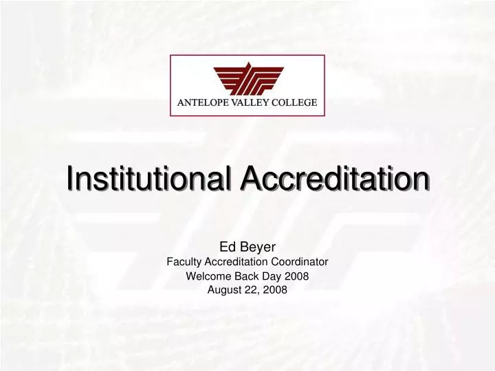 institutional accreditation