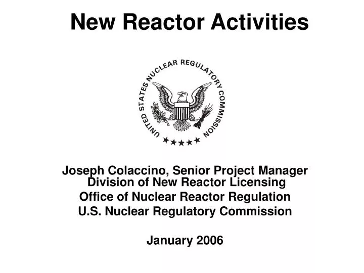 new reactor activities
