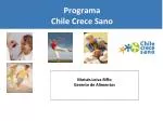 Programa Chile Crece Sano - slide 1