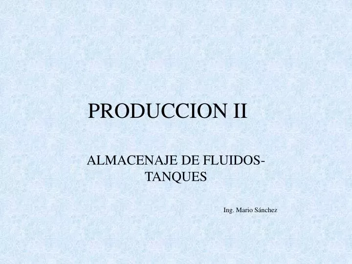 produccion ii